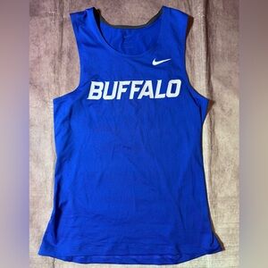 Mens Nike University Of Buffalo Running Singlet Tank Top Team Issued Blue Small